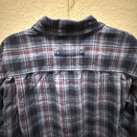 Duluth Trading Co Blue Plaid Flannel Shirt Size L - Picture 4 of 5
